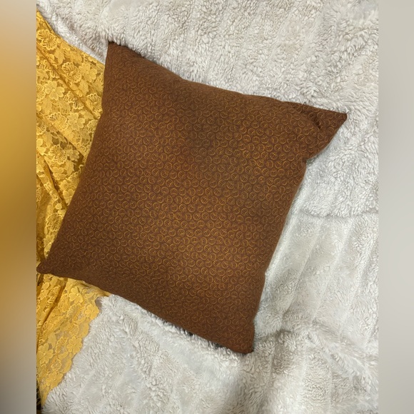 Thanksgiving Patch Work Holiday Throw Pillow 17x17” Cottage Core - Picture 6 of 7